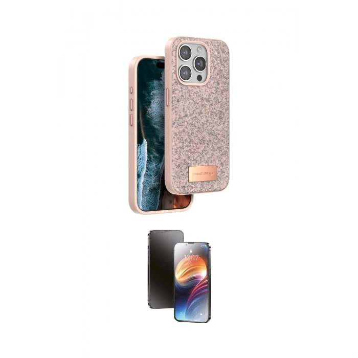MARSİLYAN™- iPhone 15 Pro Max Kılıf Vadi Klasik Serisi - Siyah 3D Antistatik Mat Seramik Nano Ekran Koruyucu