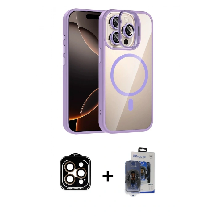 MARSİLYAN™- iPhone 15 Pro Max Kılıf Yadigar Asil Koleksiyonu - Siyah Vanessa Magic Cam + PVD Metal Kamera Lens - TU