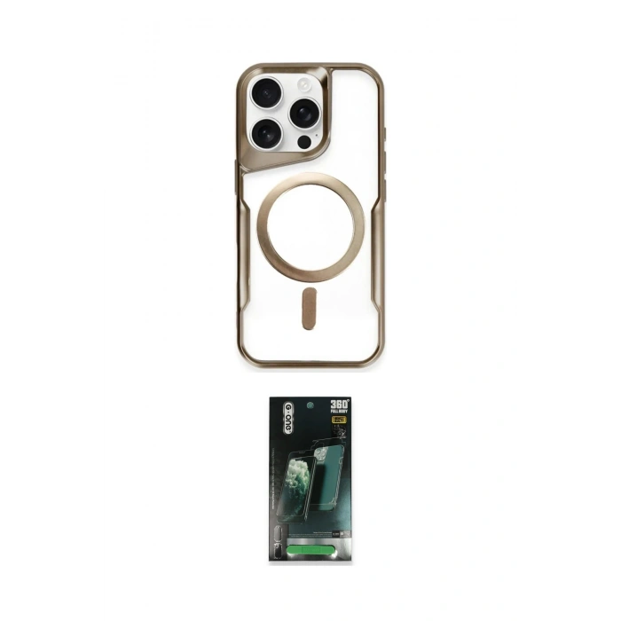 MARSİLYAN™- iPhone 15 Pro Max Kılıf Yadigar Klasik Özel Seri - Siyah 360 Mat Full Body Arka Koruyucu