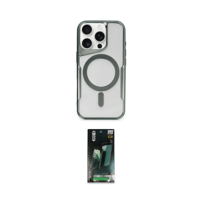 MARSİLYAN™- iPhone 15 Pro Max Kılıf Yadigar Klasik Özel Seri - Siyah 360 Mat Full Body Arka Koruyucu