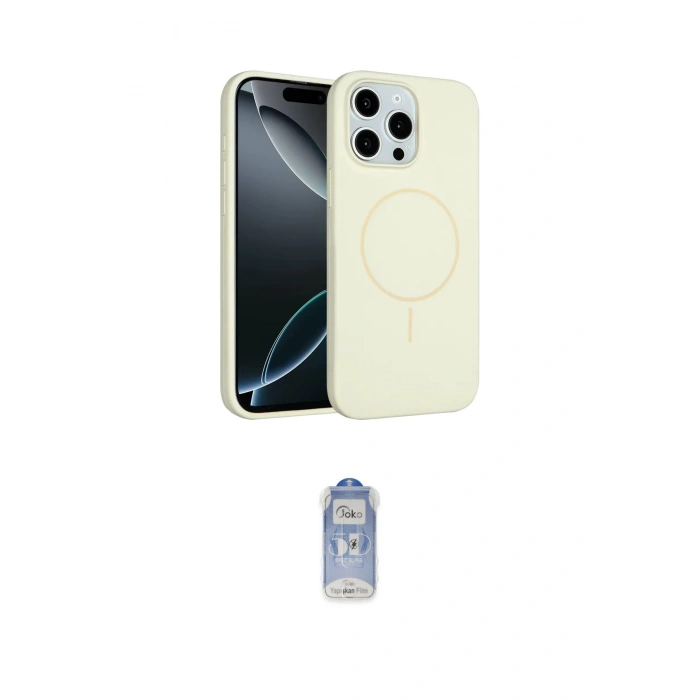 MARSİLYAN™- iPhone 15 Pro Max Kılıf Yankı Form Serisi - Siyah Joko Magic 5D Cam
