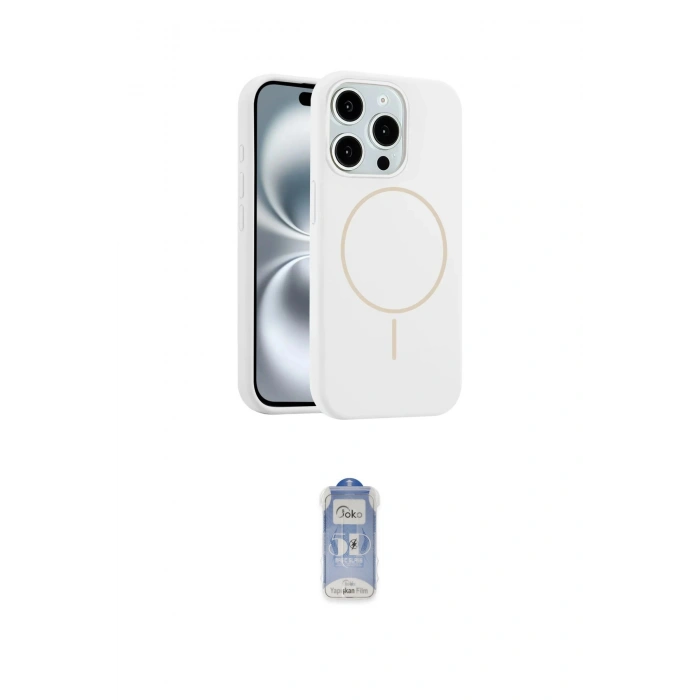 MARSİLYAN™- iPhone 15 Pro Max Kılıf Yankı Form Serisi - Siyah Joko Magic 5D Cam