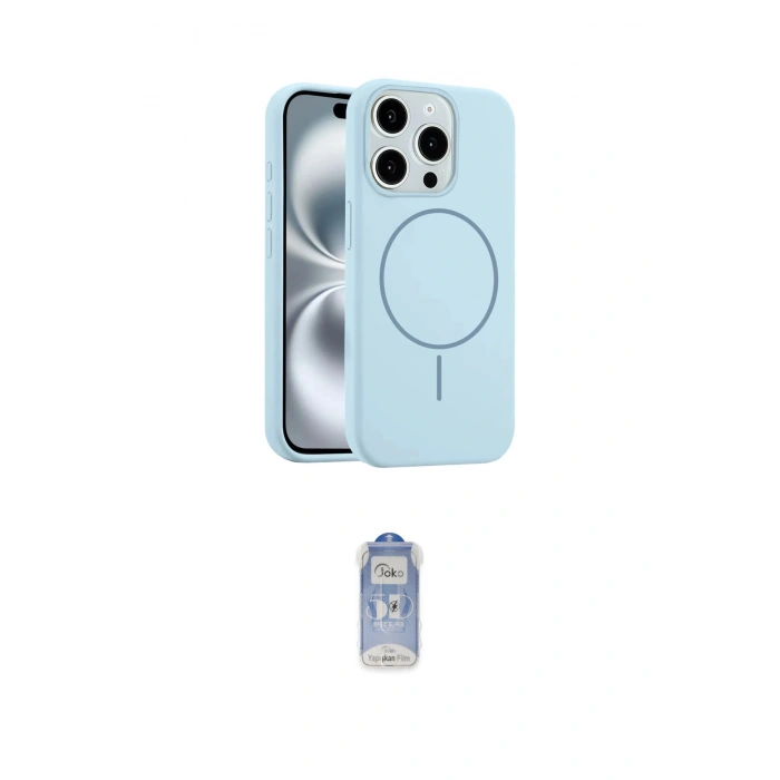 MARSİLYAN™- iPhone 15 Pro Max Kılıf Yankı Form Serisi - Siyah Joko Magic 5D Cam