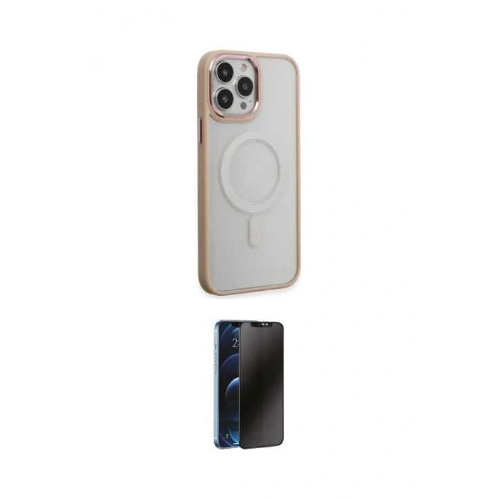 MARSİLYAN™- iPhone 15 Pro Max Kılıf Yankı Işık Özel Seri - Siyah 3D Antistatik Hayalet Cam Ekran Koruyucu