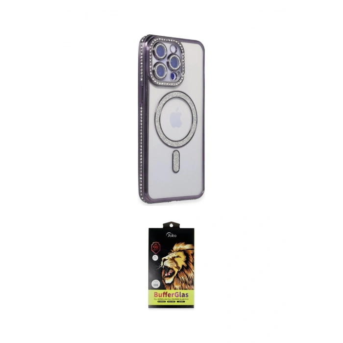 MARSİLYAN™- iPhone 15 Pro Max Kılıf Zirve Doku Prime - Siyah Buffer Cam Ekran Koruyucu