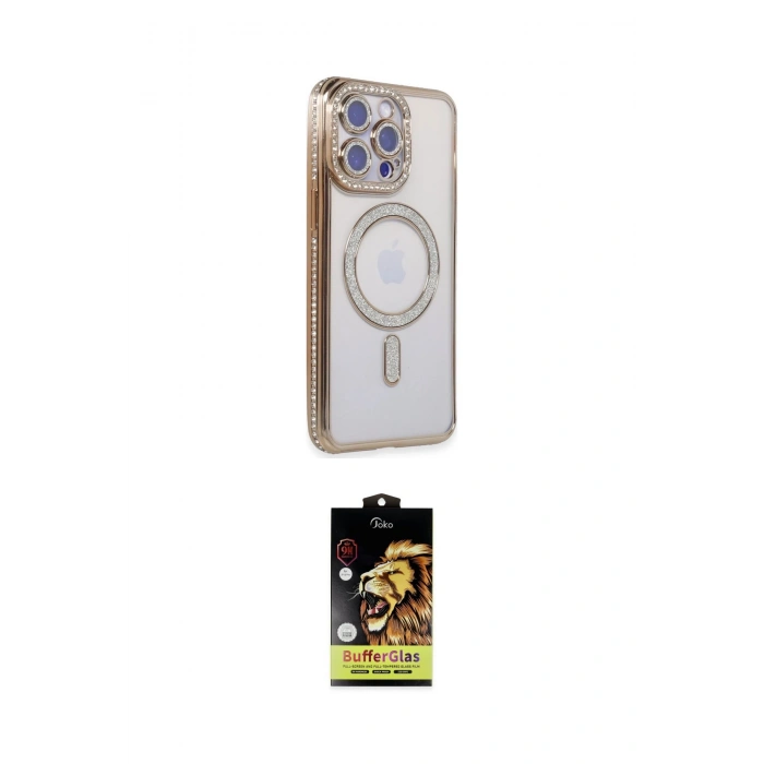 MARSİLYAN™- iPhone 15 Pro Max Kılıf Zirve Doku Prime - Siyah Buffer Cam Ekran Koruyucu