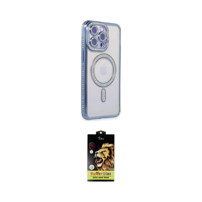 MARSİLYAN™- iPhone 15 Pro Max Kılıf Zirve Doku Prime - Siyah Buffer Cam Ekran Koruyucu