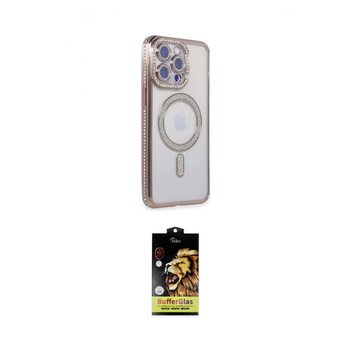 MARSİLYAN™- iPhone 15 Pro Max Kılıf Zirve Doku Prime - Siyah Buffer Cam Ekran Koruyucu