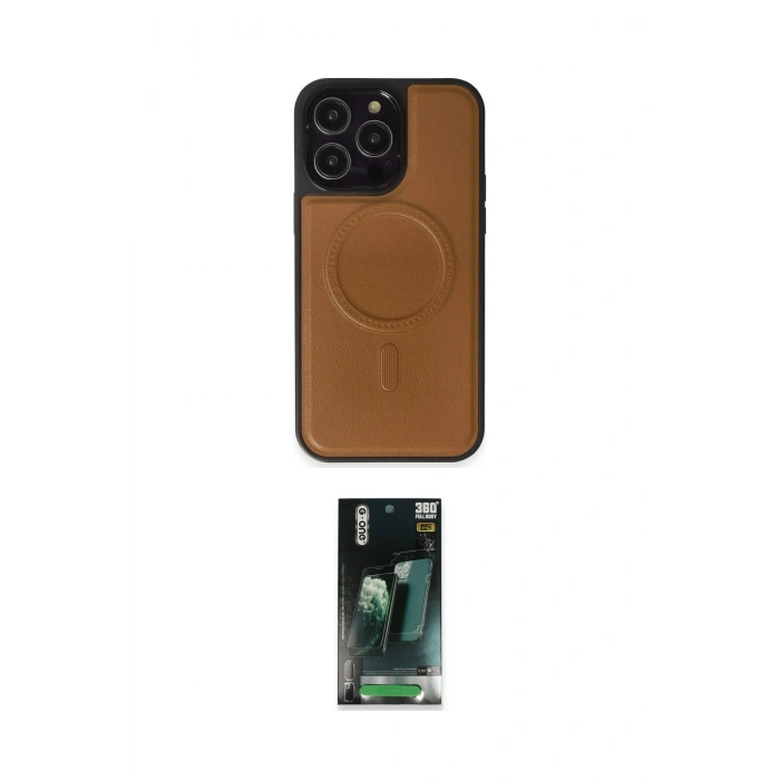 MARSİLYAN™- iPhone 15 Pro Max Kılıf Zirve Işık Serisi - Siyah 360 Mat Full Body Arka Koruyucu