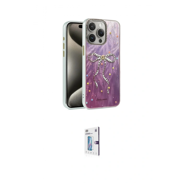 MARSİLYAN™- iPhone 15 Pro Max Kılıf Zirve Modern Prime - Siyah Bilvis 0.18mm Plus Cam Ekran Koruyucu