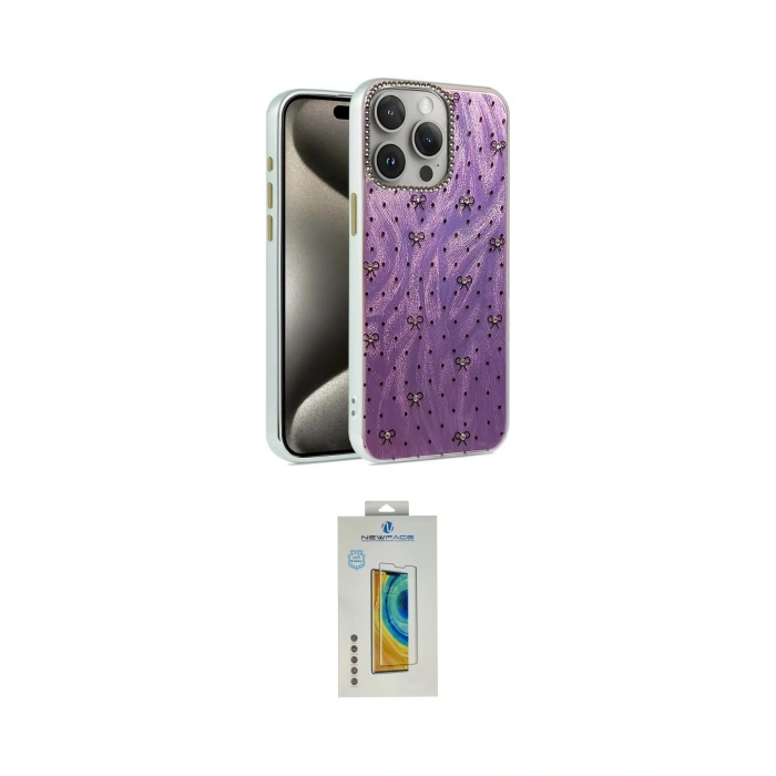 MARSİLYAN™- iPhone 15 Pro Max Kılıf Zirve Modern Prime - Siyah Polymer Nano Ekran Koruyucu