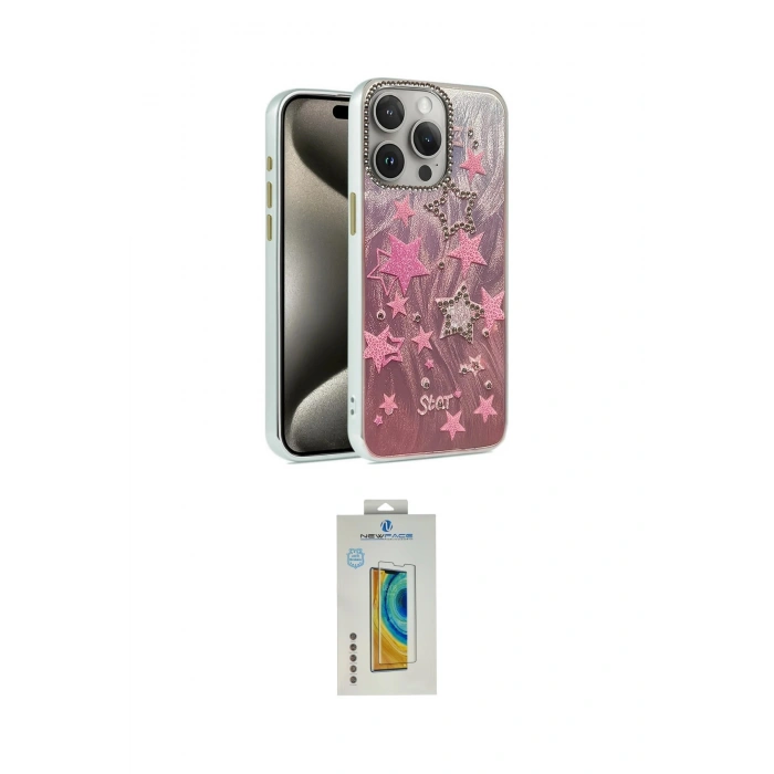 MARSİLYAN™- iPhone 15 Pro Max Kılıf Zirve Modern Prime - Siyah Polymer Nano Ekran Koruyucu