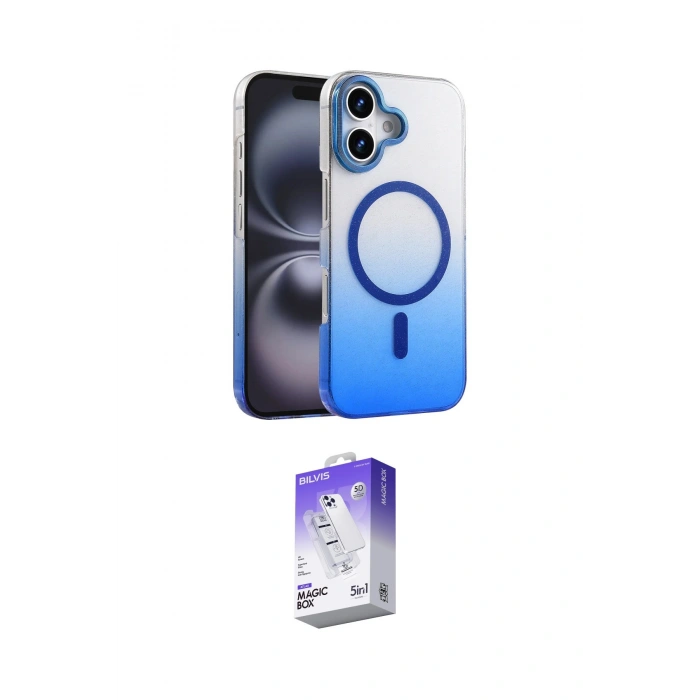MARSİLYAN™- iPhone 16 Kılıf Ahenk Doku Özel Seri - Siyah Bilvis 5in1 3D Magic Cam Ekran Koruyucu