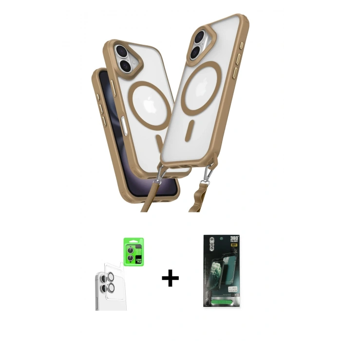MARSİLYAN™- iPhone 16 Kılıf Atlas Doku Koleksiyonu - Siyah 360 Mat Full Body Arka Koruyucu + Raze Metal Kamera Lens - BZ