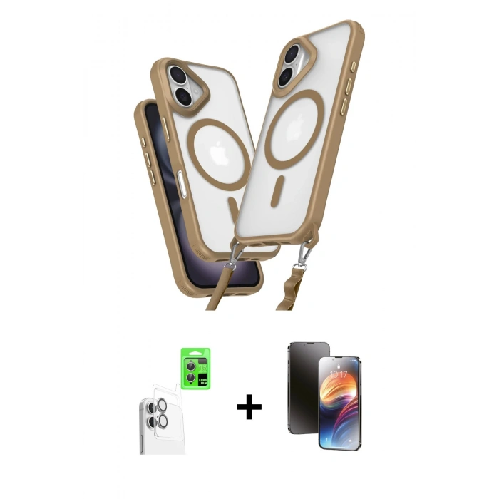 MARSİLYAN™- iPhone 16 Kılıf Atlas Doku Koleksiyonu - Siyah 3D Antistatik Mat Seramik Nano Ekran Koruyucu + Raze Metal Kamera Lens - BZ