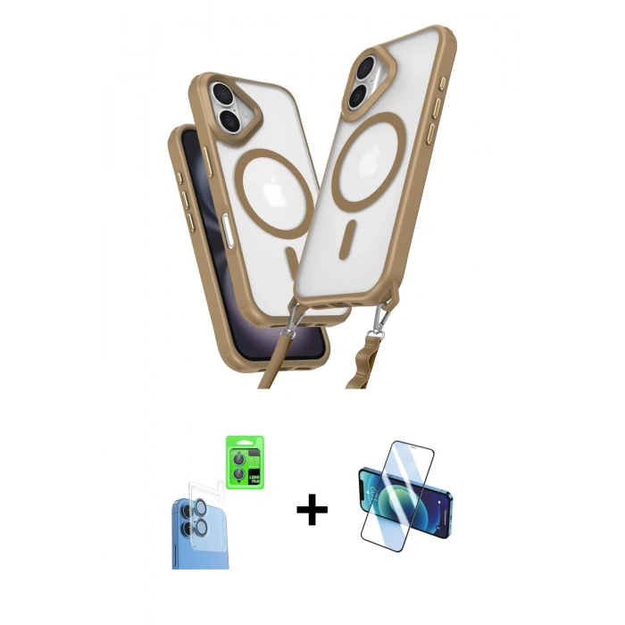 MARSİLYAN™- iPhone 16 Kılıf Atlas Doku Koleksiyonu - Siyah 3D Antistatik Seramik Nano Ekran Koruyucu + Raze Metal Kamera Lens - LT