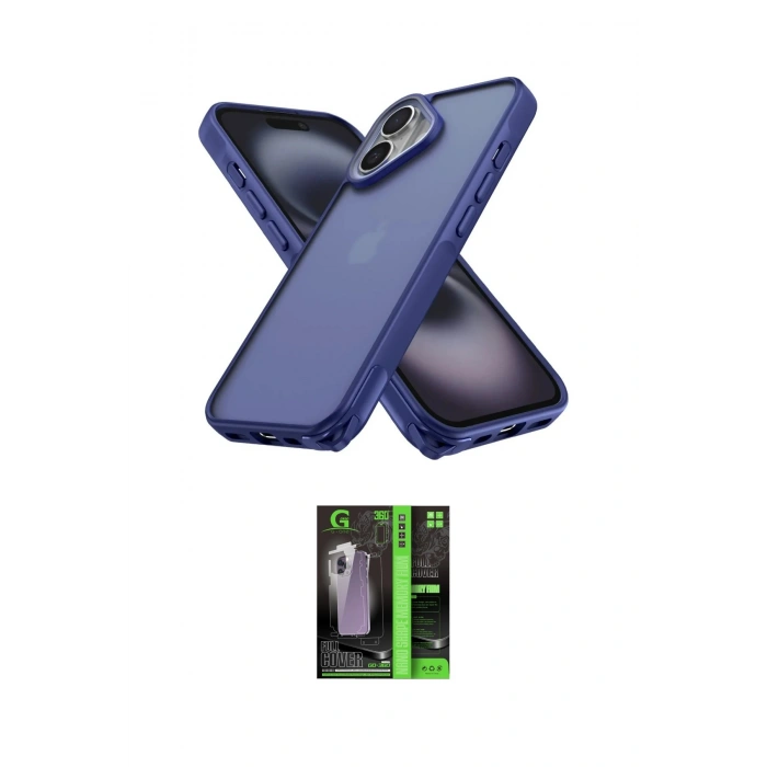 MARSİLYAN™- iPhone 16 Kılıf Atlas Form - Şeffaf 360 Full Body Arka Koruyucu