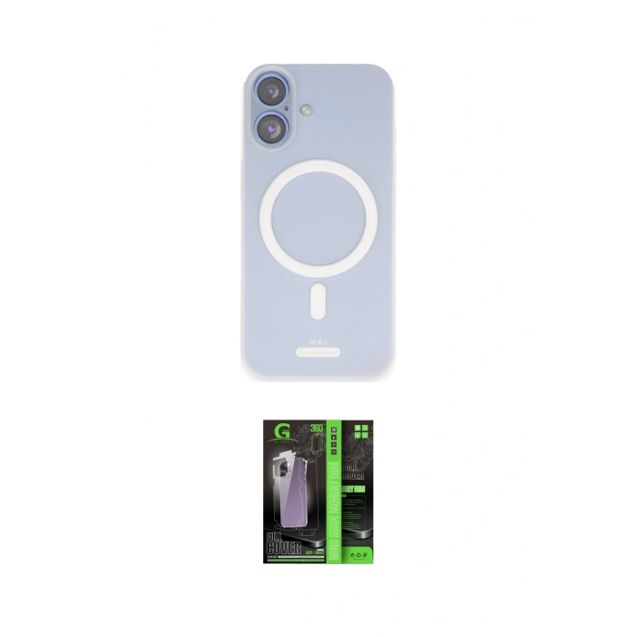 MARSİLYAN™- iPhone 16 Kılıf Çekirdek Klasik - Şeffaf 360 Full Body Arka Koruyucu