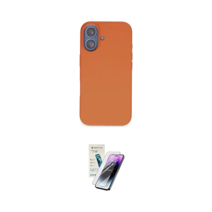 MARSİLYAN™- iPhone 16 Kılıf Kıvılcım Çizgi Serisi - Şeffaf Pasifik Cam Ekran Koruyucu