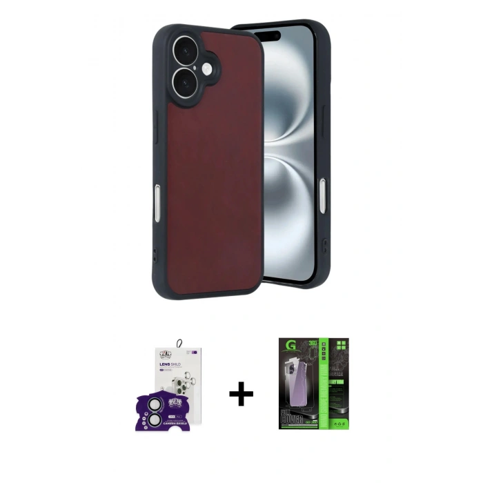 MARSİLYAN™- iPhone 16 Kılıf Kıvılcım Işık Serisi - Şeffaf 360 Full Body Arka Koruyucu + Bilvis Titan Kamera Lens - YL