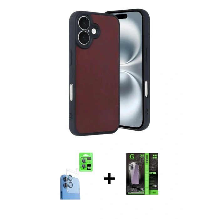 MARSİLYAN™- iPhone 16 Kılıf Kıvılcım Işık Serisi - Şeffaf 360 Full Body Arka Koruyucu + Raze Metal Kamera Lens - LT