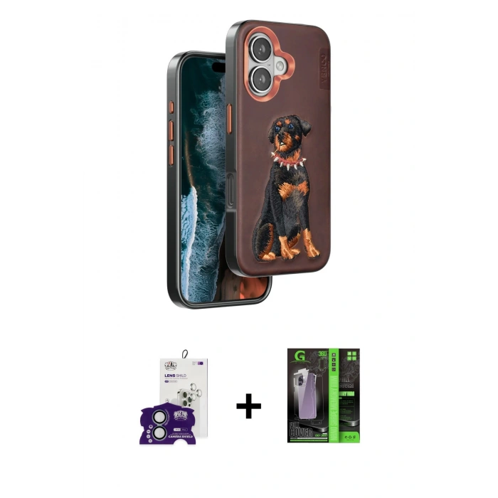 MARSİLYAN™- iPhone 16 Kılıf Nova Form Koleksiyonu - Şeffaf 360 Full Body Arka Koruyucu + Bilvis Titan Kamera Lens - YL