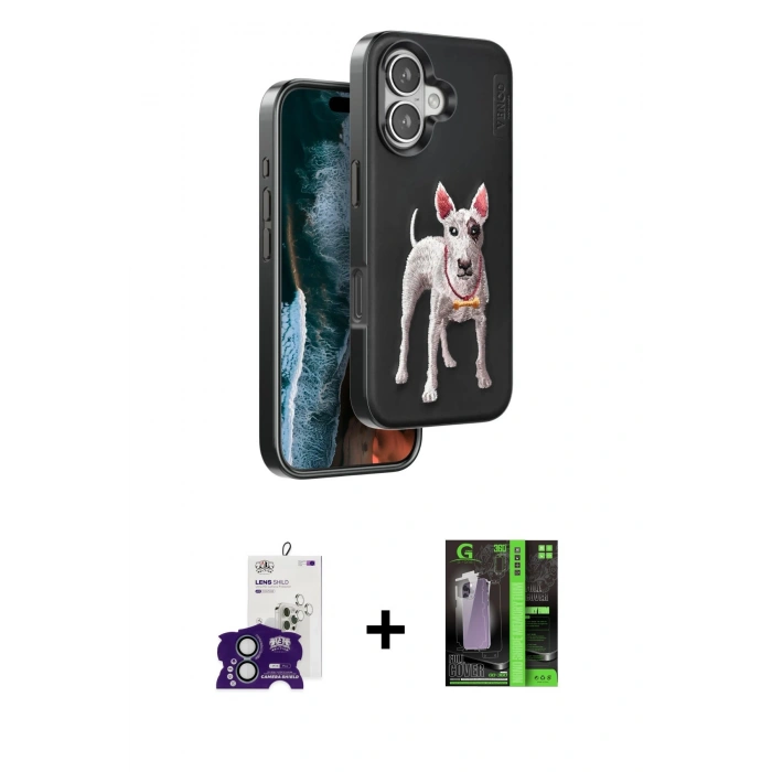 MARSİLYAN™- iPhone 16 Kılıf Nova Form Koleksiyonu - Şeffaf 360 Full Body Arka Koruyucu + Bilvis Titan Kamera Lens - YL