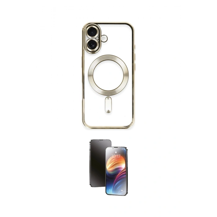MARSİLYAN™- iPhone 16 Kılıf Nova Işık Özel Seri - Siyah 3D Antistatik Mat Seramik Nano Ekran Koruyucu