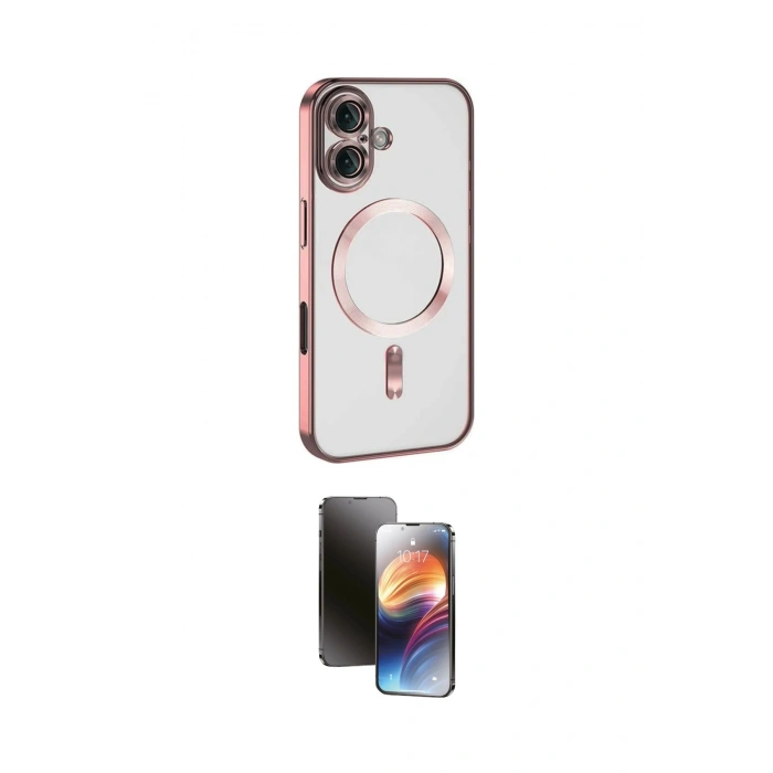 MARSİLYAN™- iPhone 16 Kılıf Nova Işık Özel Seri - Siyah 3D Antistatik Mat Seramik Nano Ekran Koruyucu