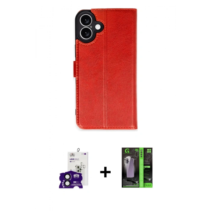 MARSİLYAN™- iPhone 16 Kılıf Siluet Işık Serisi - Şeffaf 360 Full Body Arka Koruyucu + Bilvis Titan Kamera Lens - SH