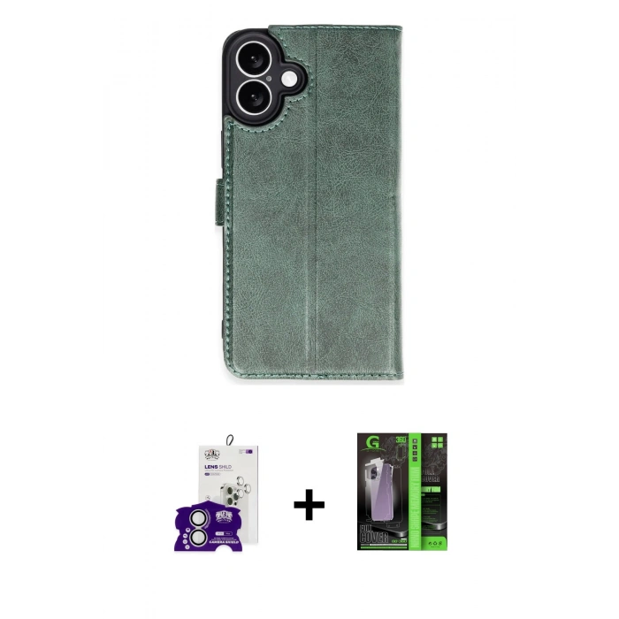 MARSİLYAN™- iPhone 16 Kılıf Siluet Işık Serisi - Şeffaf 360 Full Body Arka Koruyucu + Bilvis Titan Kamera Lens - GS