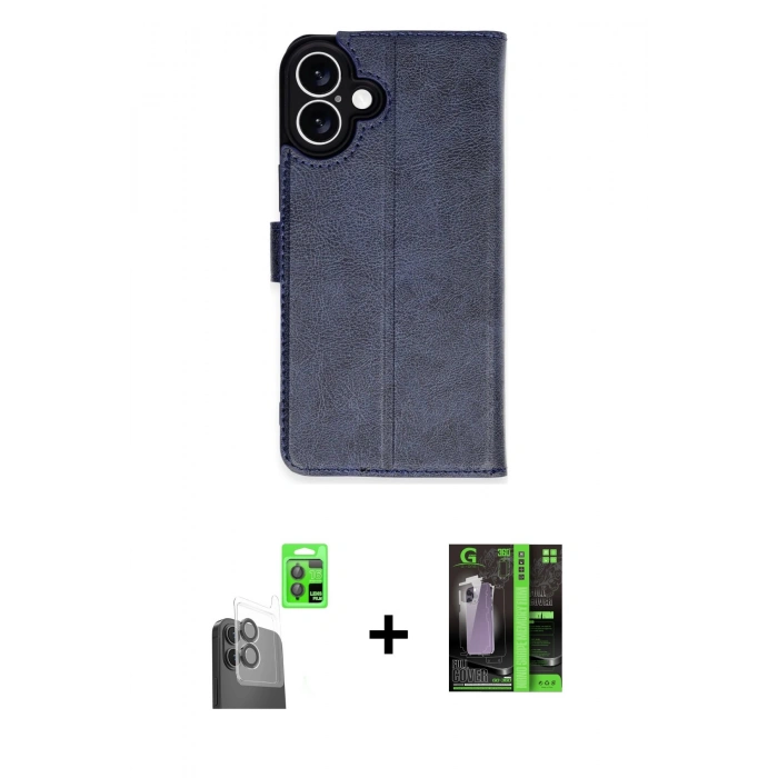 MARSİLYAN™- iPhone 16 Kılıf Siluet Işık Serisi - Şeffaf 360 Full Body Arka Koruyucu + Raze Metal Kamera Lens - SH