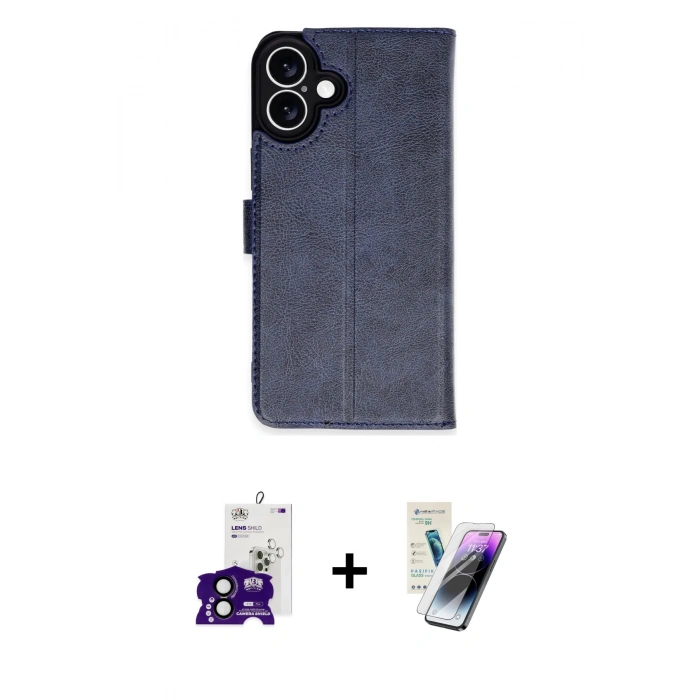 MARSİLYAN™- iPhone 16 Kılıf Siluet Işık Serisi - Şeffaf Pasifik Cam Ekran Koruyucu + Bilvis Titan Kamera Lens - SH