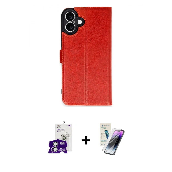 MARSİLYAN™- iPhone 16 Kılıf Siluet Işık Serisi - Şeffaf Pasifik Cam Ekran Koruyucu + Bilvis Titan Kamera Lens - GS