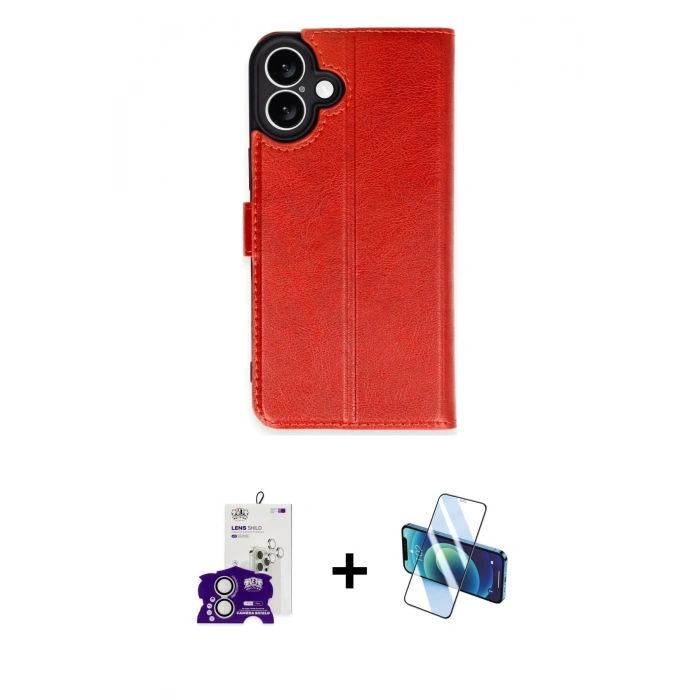 MARSİLYAN™- iPhone 16 Kılıf Siluet Işık Serisi - Siyah 3D Antistatik Seramik Nano Ekran Koruyucu + Bilvis Titan Kamera Lens - GS