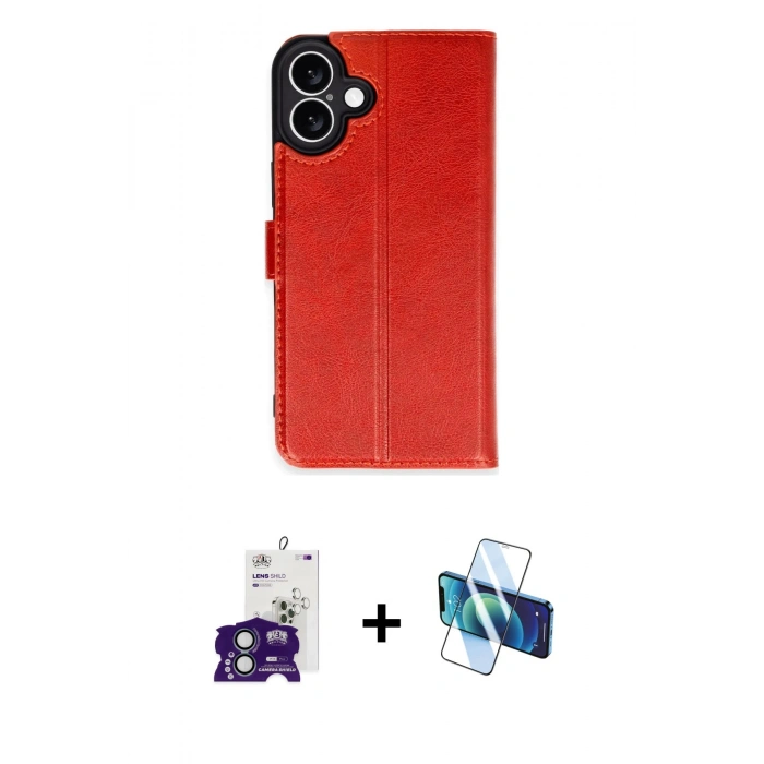 MARSİLYAN™- iPhone 16 Kılıf Siluet Işık Serisi - Siyah 3D Antistatik Seramik Nano Ekran Koruyucu + Bilvis Titan Kamera Lens - YL