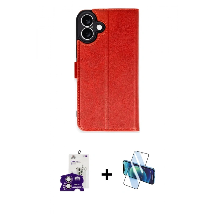 MARSİLYAN™- iPhone 16 Kılıf Siluet Işık Serisi - Siyah 3D Antistatik Seramik Nano Ekran Koruyucu + Pembe Bilvis Titan Kamera Lens