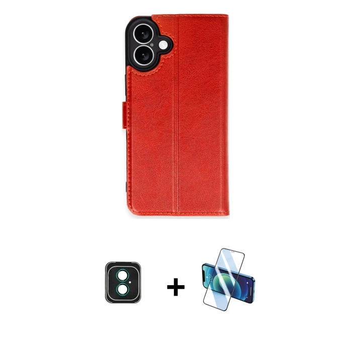 MARSİLYAN™- iPhone 16 Kılıf Siluet Işık Serisi - Siyah 3D Antistatik Seramik Nano Ekran Koruyucu + PVD Metal Kamera Lens - YL