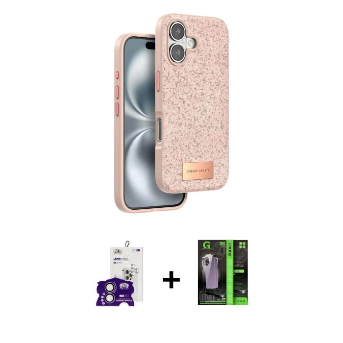 MARSİLYAN™- iPhone 16 Kılıf Vadi Klasik Serisi - Şeffaf 360 Full Body Arka Koruyucu + Bilvis Titan Kamera Lens - PE
