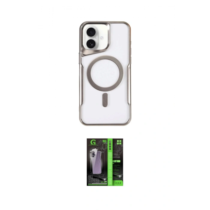 MARSİLYAN™- iPhone 16 Kılıf Yadigar Klasik Özel Seri - Şeffaf 360 Full Body Arka Koruyucu