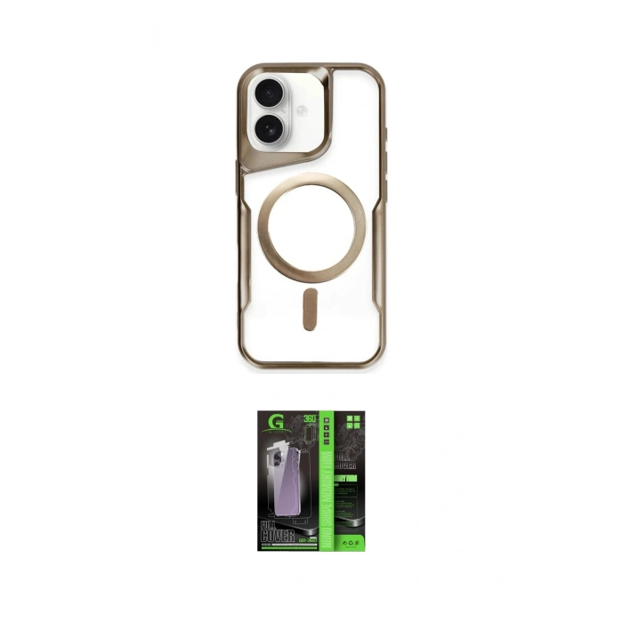 MARSİLYAN™- iPhone 16 Kılıf Yadigar Klasik Özel Seri - Şeffaf 360 Full Body Arka Koruyucu