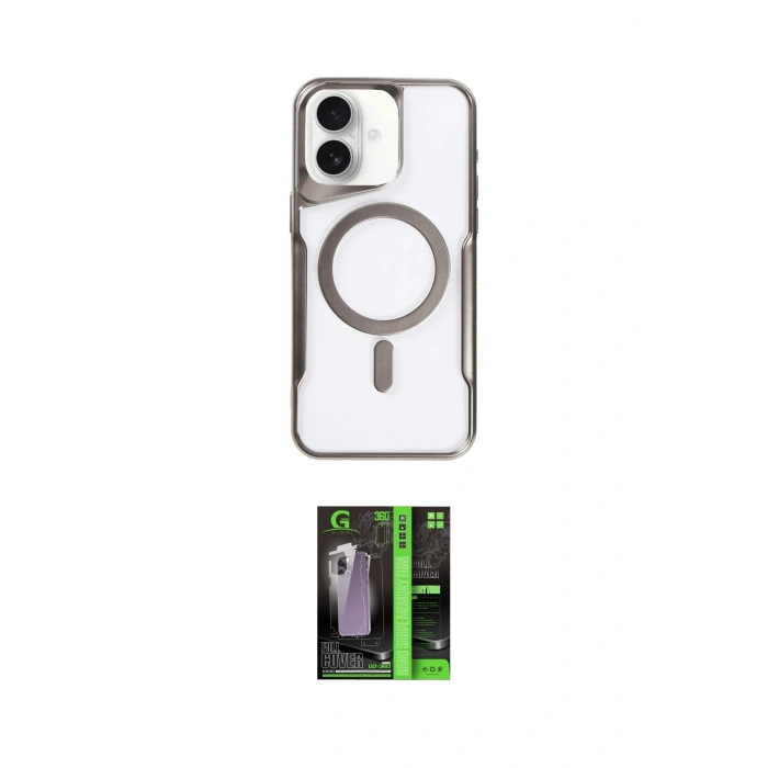 MARSİLYAN™- iPhone 16 Kılıf Yadigar Klasik Özel Seri - Şeffaf 360 Full Body Arka Koruyucu