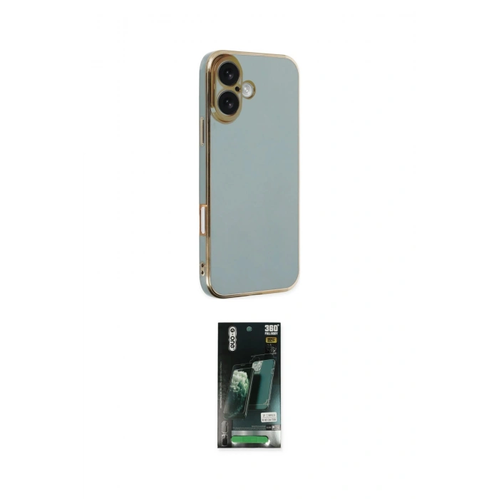 MARSİLYAN™- iPhone 16 Kılıf Yankı Serisi - Siyah 360 Mat Full Body Arka Koruyucu