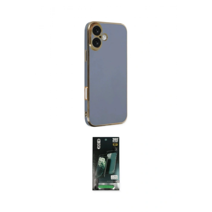 MARSİLYAN™- iPhone 16 Kılıf Yankı Serisi - Siyah 360 Mat Full Body Arka Koruyucu