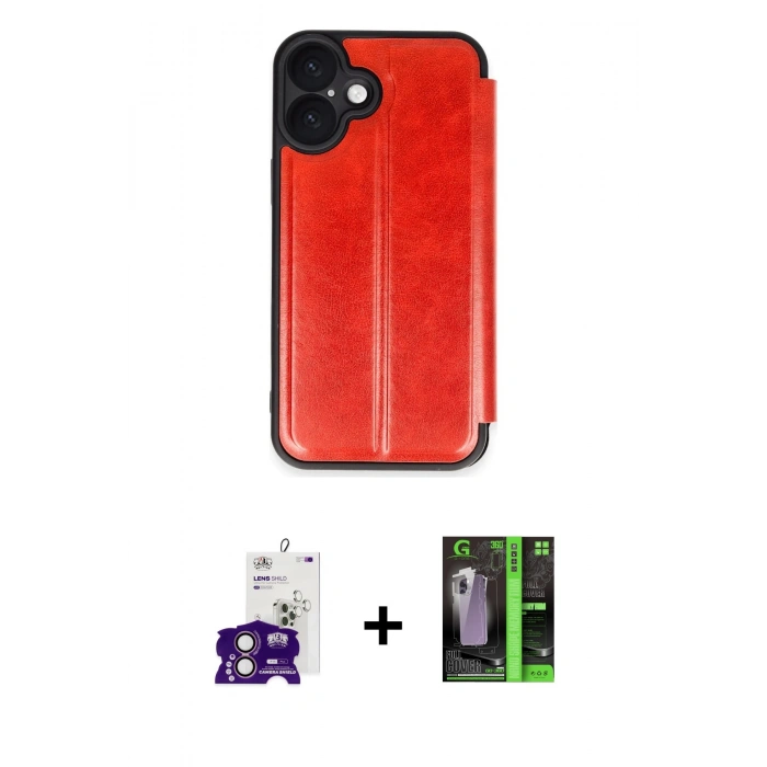 MARSİLYAN™- iPhone 16 Kılıf Zirve Yansıma Serisi - Şeffaf 360 Full Body Arka Koruyucu + Bilvis Titan Kamera Lens - PE