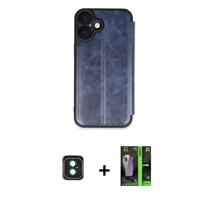 MARSİLYAN™- iPhone 16 Kılıf Zirve Yansıma Serisi - Şeffaf 360 Full Body Arka Koruyucu + PVD Metal Kamera Lens - YL