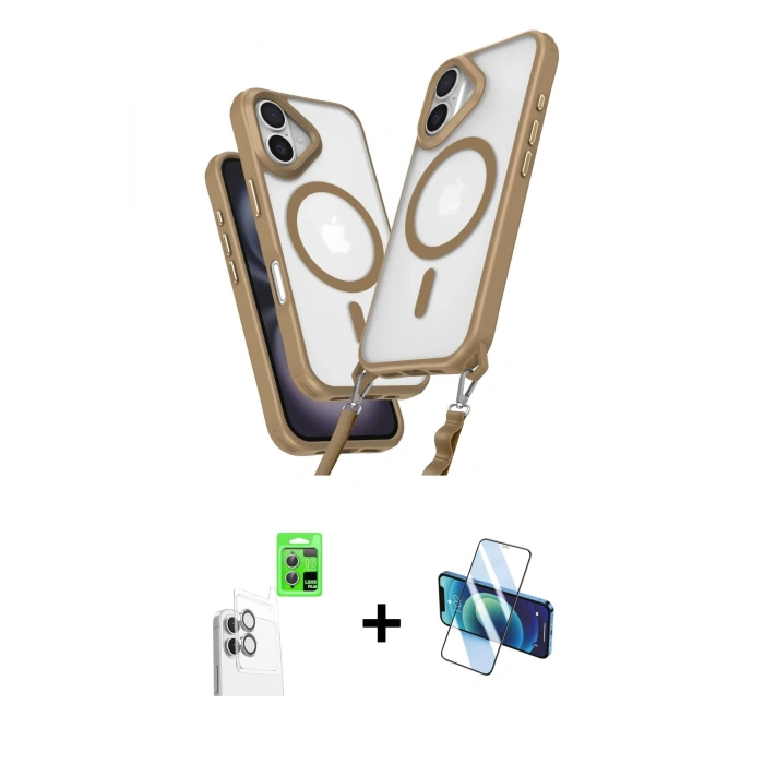 MARSİLYAN™- iPhone 16 Plus Kılıf Atlas Doku Koleksiyonu - Siyah 3D Antistatik Seramik Nano Ekran Koruyucu + Raze Metal Kamera Lens - BZ