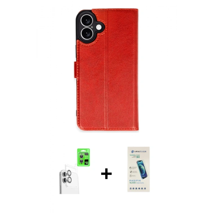 MARSİLYAN™- iPhone 16 Plus Kılıf Siluet Işık Serisi - Şeffaf Pasifik Cam Ekran Koruyucu + Raze Metal Kamera Lens - BZ