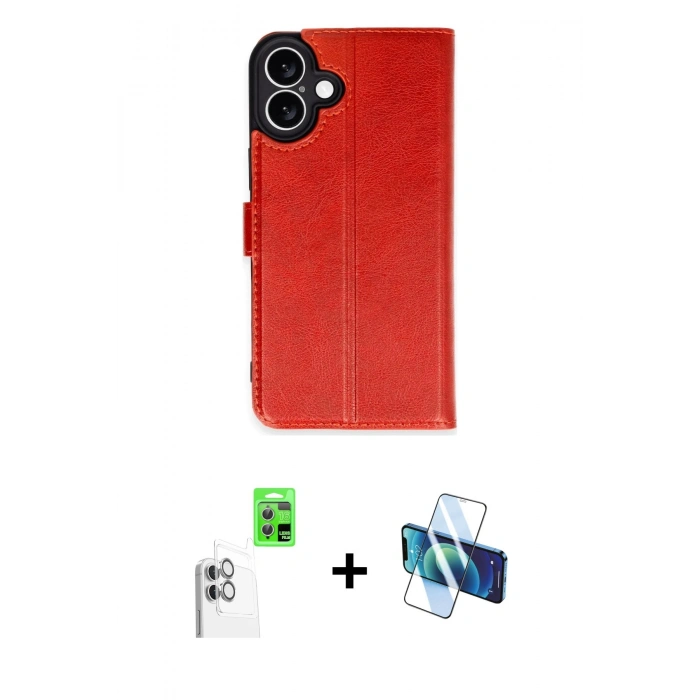 MARSİLYAN™- iPhone 16 Plus Kılıf Siluet Işık Serisi - Siyah 3D Antistatik Seramik Nano Ekran Koruyucu + Raze Metal Kamera Lens - BZ