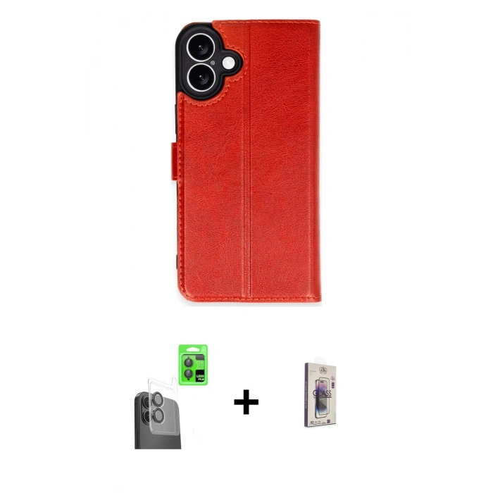 MARSİLYAN™- iPhone 16 Plus Kılıf Siluet Işık Serisi - Siyah Bilvis 3D Cam Ekran Koruyucu + Raze Metal Kamera Lens - SH